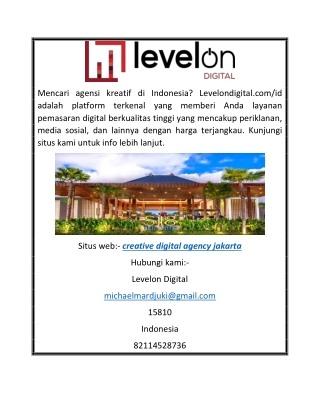 Creative Digital Agency Jakarta  | Levelondigital.com/id