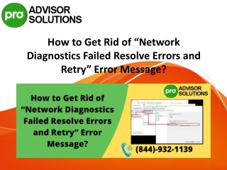 How to fix Network diagnostics failed resolve errors and retry[in a nutshell]