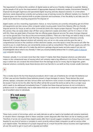 The History of inexpensive green it disposal price