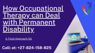 How Occupational Therapy can Deal with Permanent Disability