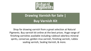 Drawing Varnish for Sale | Buy Varnish Kit
