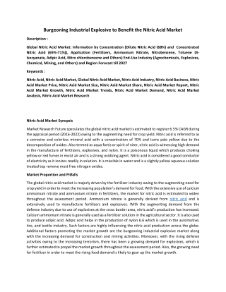Global Nitric Acid Market