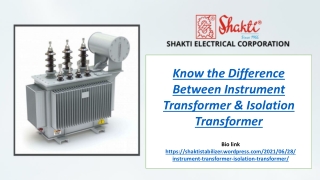 Difference Between Instrument & Isolation Transformer