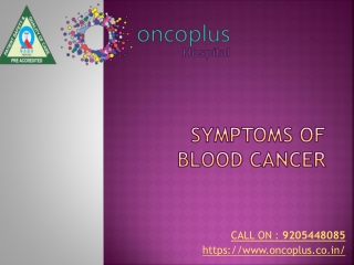 symptoms of blood cancer