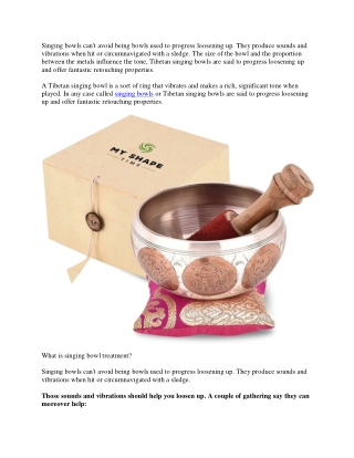 What is singing bowl therapy
