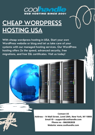 Cheap Wordpress Hosting USA