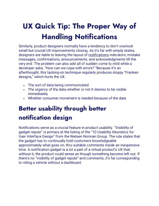 UX Quick Tip