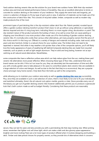 A Beginner's Guide to top quality garden decking tile online