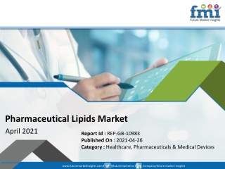 Pharmaceutical Lipids Market Analysis and Industry Outlook 2021