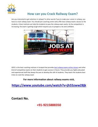 How can you Crack Railway Exam