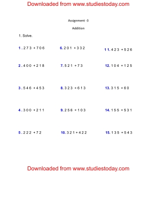 Worksheets For Class 2 Maths with Practice papers