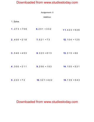 Worksheets For Class 2 Maths with Practice papers