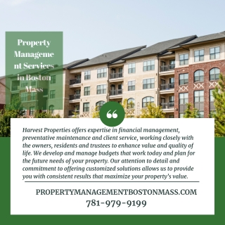 Property Management Services in Boston Mass