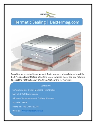 Precision Linear Motors | Dextermag.eu