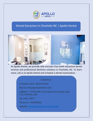 Dentists in Ballantyne NC | Apollodentalnc.com