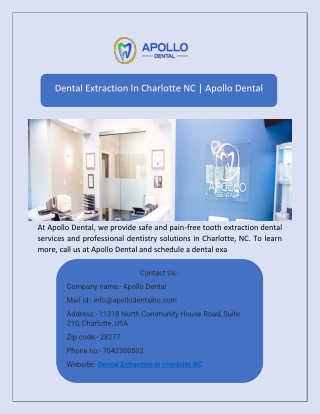 Dentists in Ballantyne NC | Apollodentalnc.com