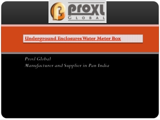 Look at Underground Enclosures Water Meter Box