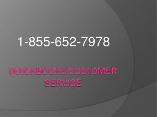 QuickBooks Customer Service 1-855-652-7978