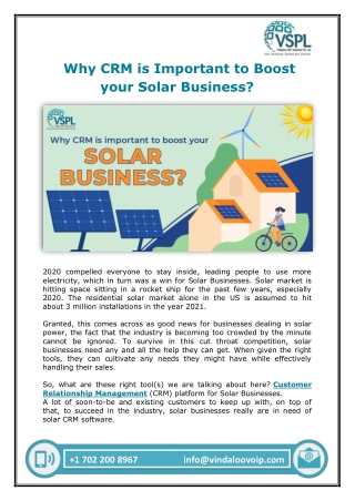 Why CRM is Important to Boost your Solar Business?