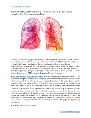 Respiratory Distress Syndrome Treatment