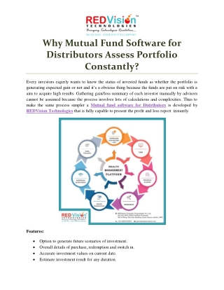 Why Mutual Fund Software for Distributors assess portfolio constantly