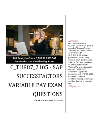 C_THR87_2105 - SAP SuccessFactors Variable Pay Exam Questions