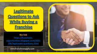 Legitimate Questions to Ask While Buying a Franchise