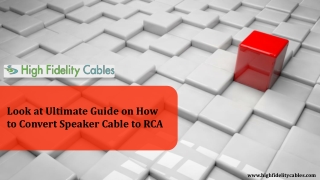 Look at Ultimate Guide on How to Convert Speaker Cable to RCA