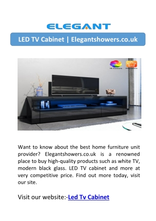 LED TV Cabinet | Elegantshowers.co.uk