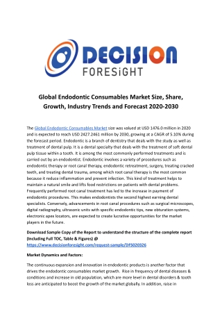 Global Endodontic Consumables Market .docx