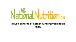 Proven benefits of Korean Ginseng you should know