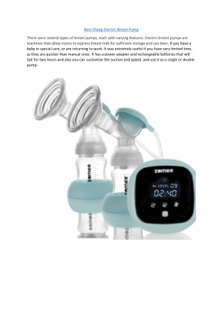 Best Cheap Electric Breast Pump