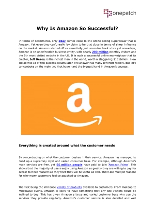Why Is Amazon So Successful