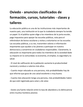 Oviedo - anuncios clasificados de formación, cursos, tutoriales - clases y talleres-converted