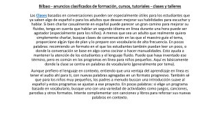 Bilbao - anuncios clasificados de formación, cursos, tutoriales - clases y talle