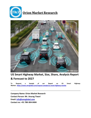 US Smart Highway Market Trends, Size, Competitive Analysis and Forecast 2021-202