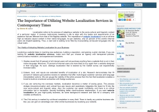 The Importance of Utilizing Website Localization Services in Contemporary Times