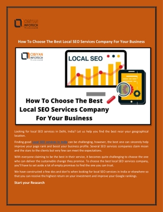 How To Choose The Best Local SEO Services Company For Your Business