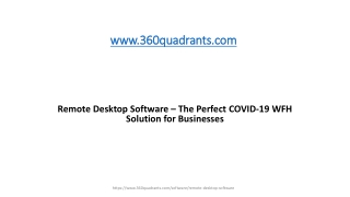 Remote Desktop Software – The Perfect COVID-19 WFH Solution for Businesses