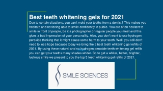 Best teeth whitening gels for 2021