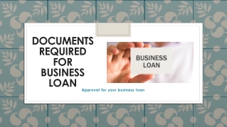 Documents Required for Business Loan in India