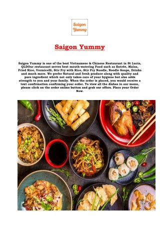 5% Off - Saigon Yummy | Vietnamese Restaurant St Lucia, QLD