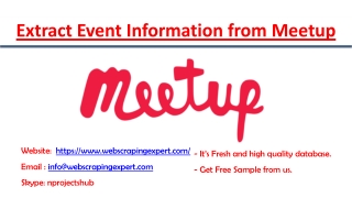 Extract Event Information from Meetup