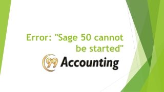 How To Fix Sage 50 Cannot Be Started Error