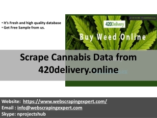Scrape Cannabis Data from 420delivery.online
