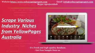 Scrape Various Industry  Niches from YellowPages Australia