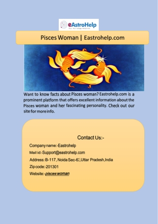 Pisces Woman  Eastrohelp.com