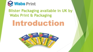 Wabs Print & Packaging Offering Blister Card Packaging solution in the UK