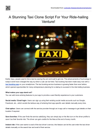 taxi app development solution
