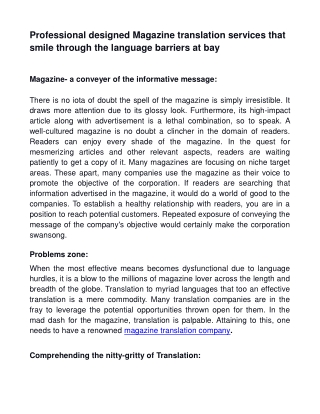 magazine translation